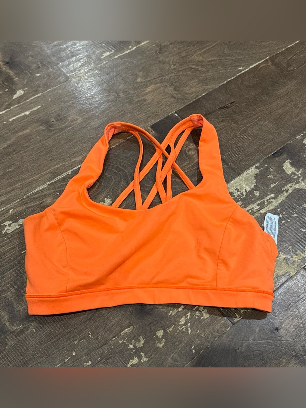 lululemon athletica Orange Crisscross Strappy Sports Bra